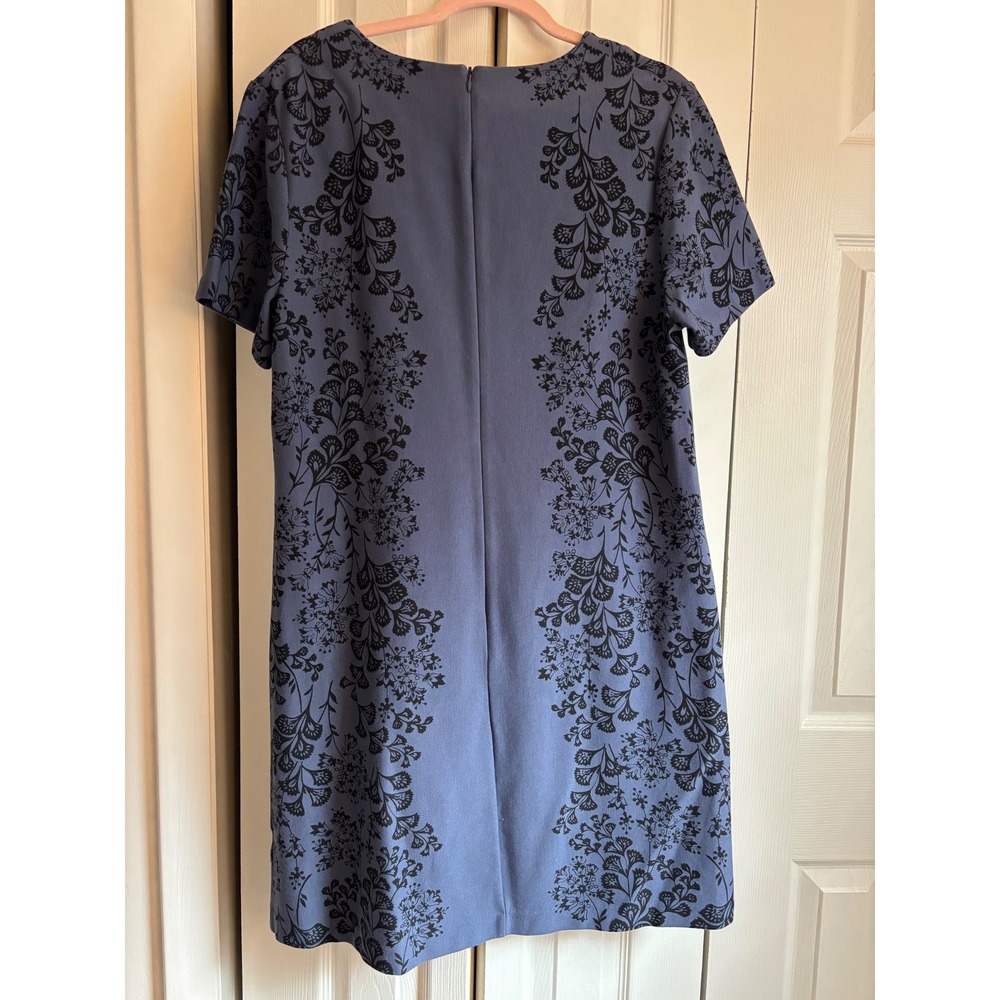 Boden Blue Dress with Black Floral Design – Size 16R – EUC - Picture 3 of 6